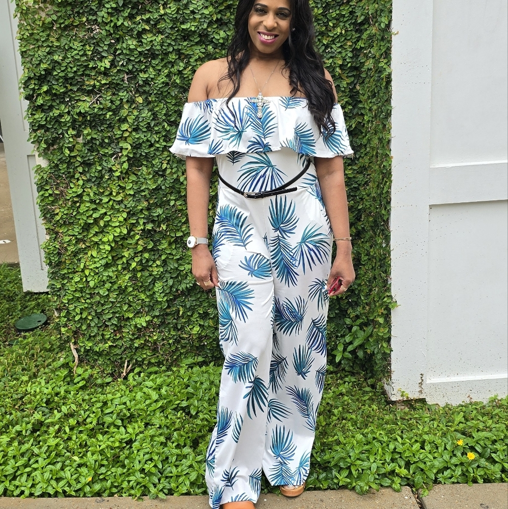 Tropical Pattern Romper - image 2